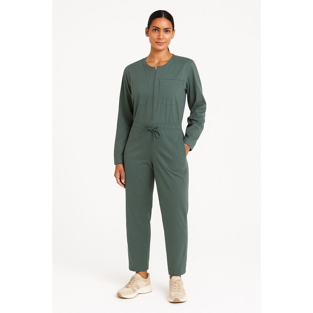 Lululemon Ventlight Zippered Green Athleisure Stretch Jumpsuit Size 8
